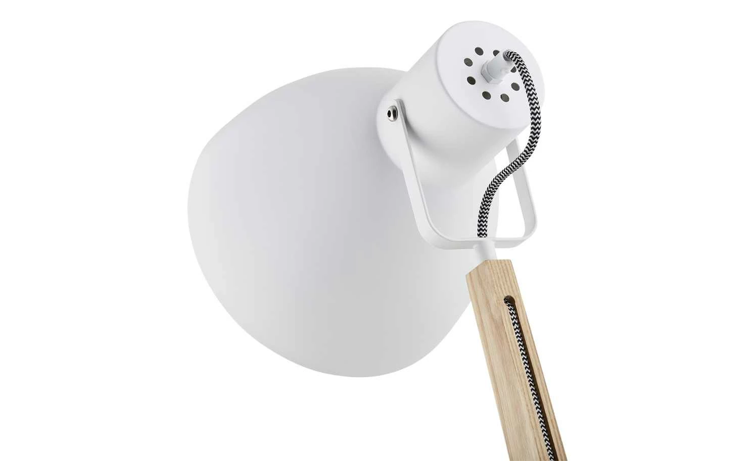 HOME STORY Leseleuchte, 1-flammig, Weiß / Esche – Bild 3