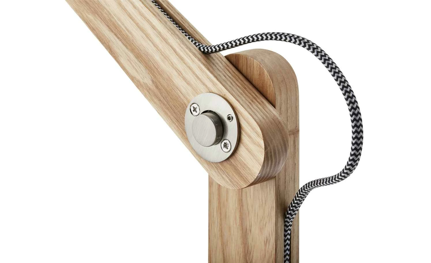 HOME STORY Leseleuchte, 1-flammig, Weiß / Esche – Bild 4