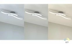 KHG LED-Deckenleuchte, 2-flammig, alufarben