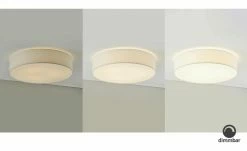 KHG LED-Deckenleuchte, 1-flammig, Stoffschirm weiß