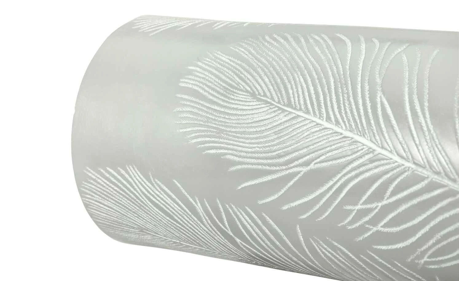 LED-Echtwachs-Kerzen 2er-Set, grau mit Federoptik – Bild 6