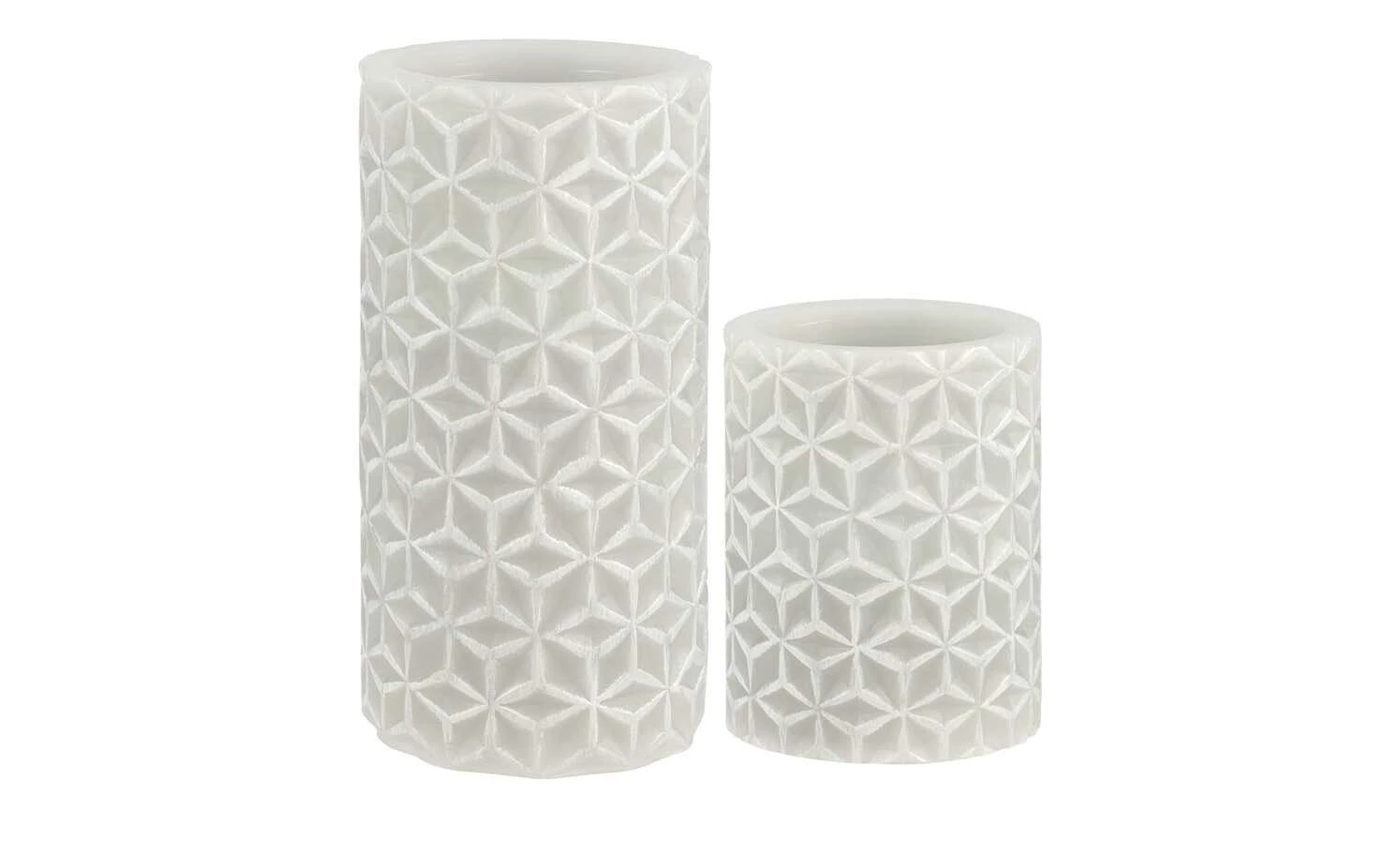 LED-Echtwachs-Kerzen 2er-Set, weiß – Bild 2