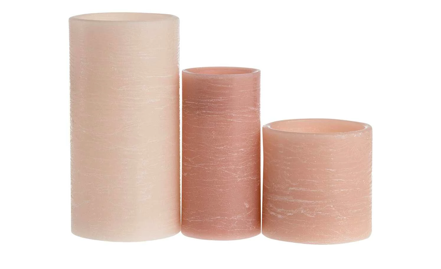 LED-Echtwachs-Kerzen 3er-Set, apricot – Bild 5