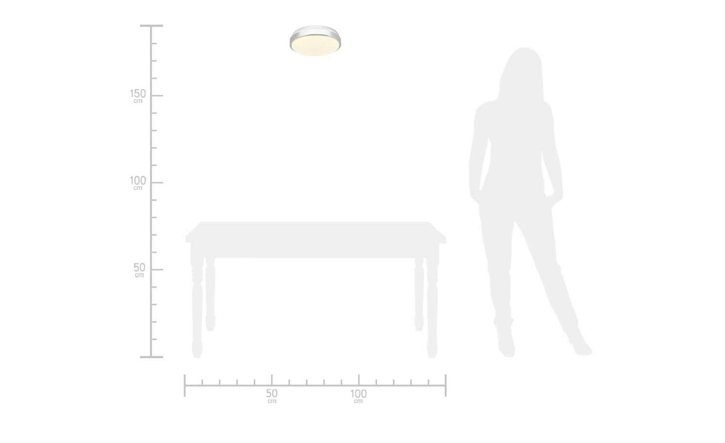 KHG LED-Deckenleuchte, silberfarben / weiß – Bild 4