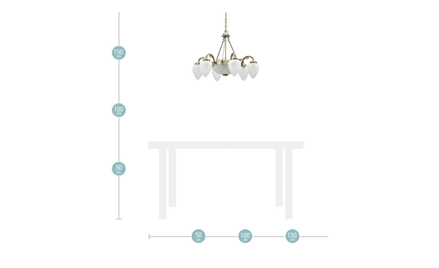 KHG Kronleuchter messing matt 8-flammig – Bild 9