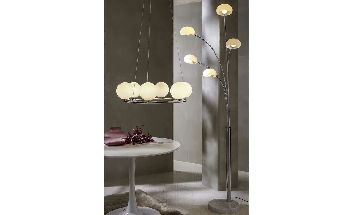 KHG Bogenleuchte, 5-flammig, chrom – Bild 2