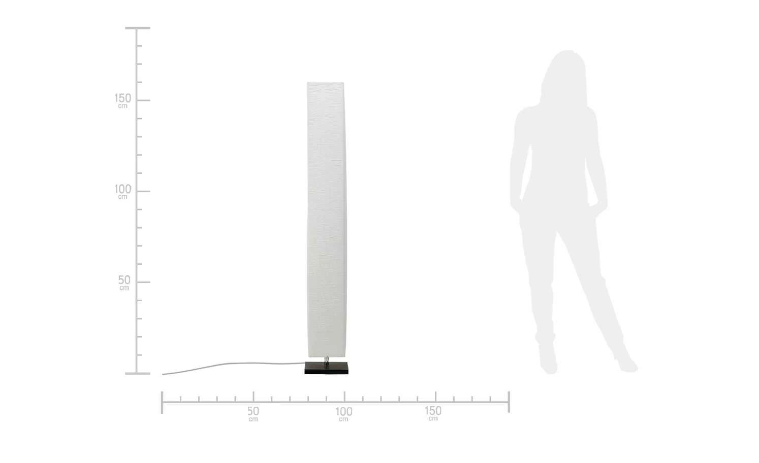 HOME STORY Stehlampe mit weißem Papierschirm rechteckig – Bild 6