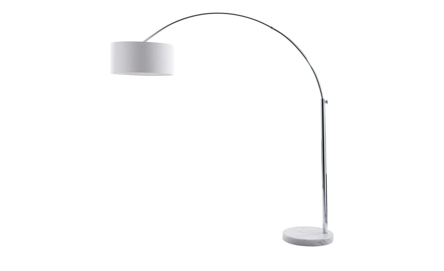 HOME STORY Bogenleuchte mit weißem Stoffschirm – Bild 49