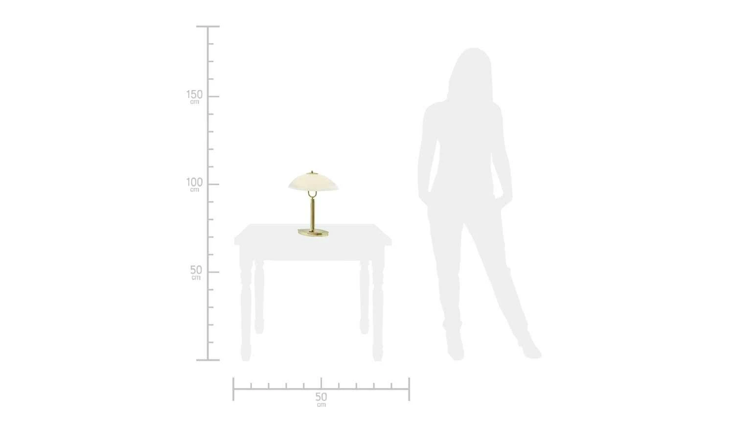 KHG LED Tischleuchte, 2-flammig | Messing matt – Bild 6