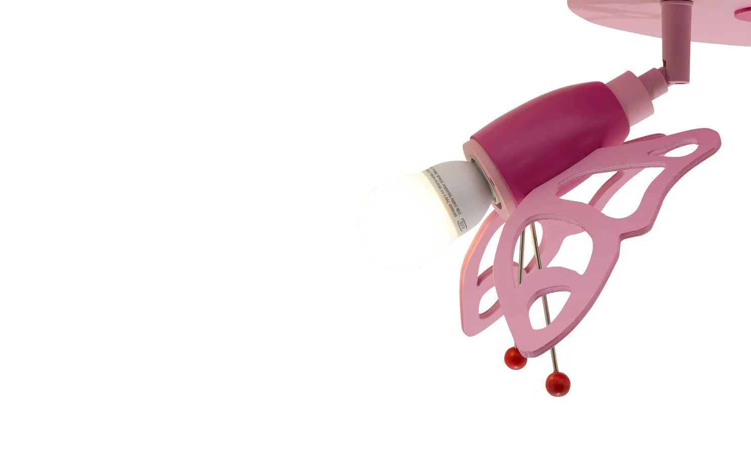 Deckenstrahler Schmetterlinge Holz rosa – Bild 2