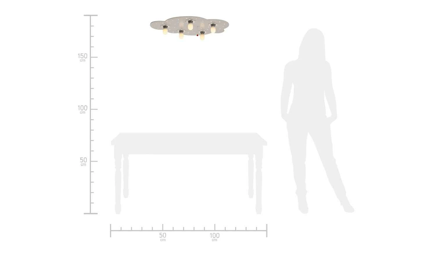 Deckenleuchte Sternenhimmel Holz weiß – Bild 4