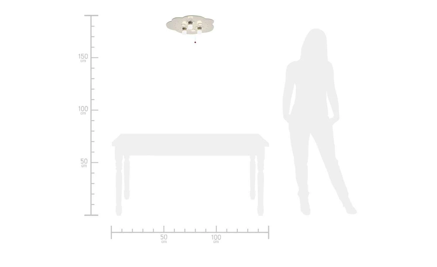Deckenleuchte Sternenhimmel Holz weiß – Bild 4