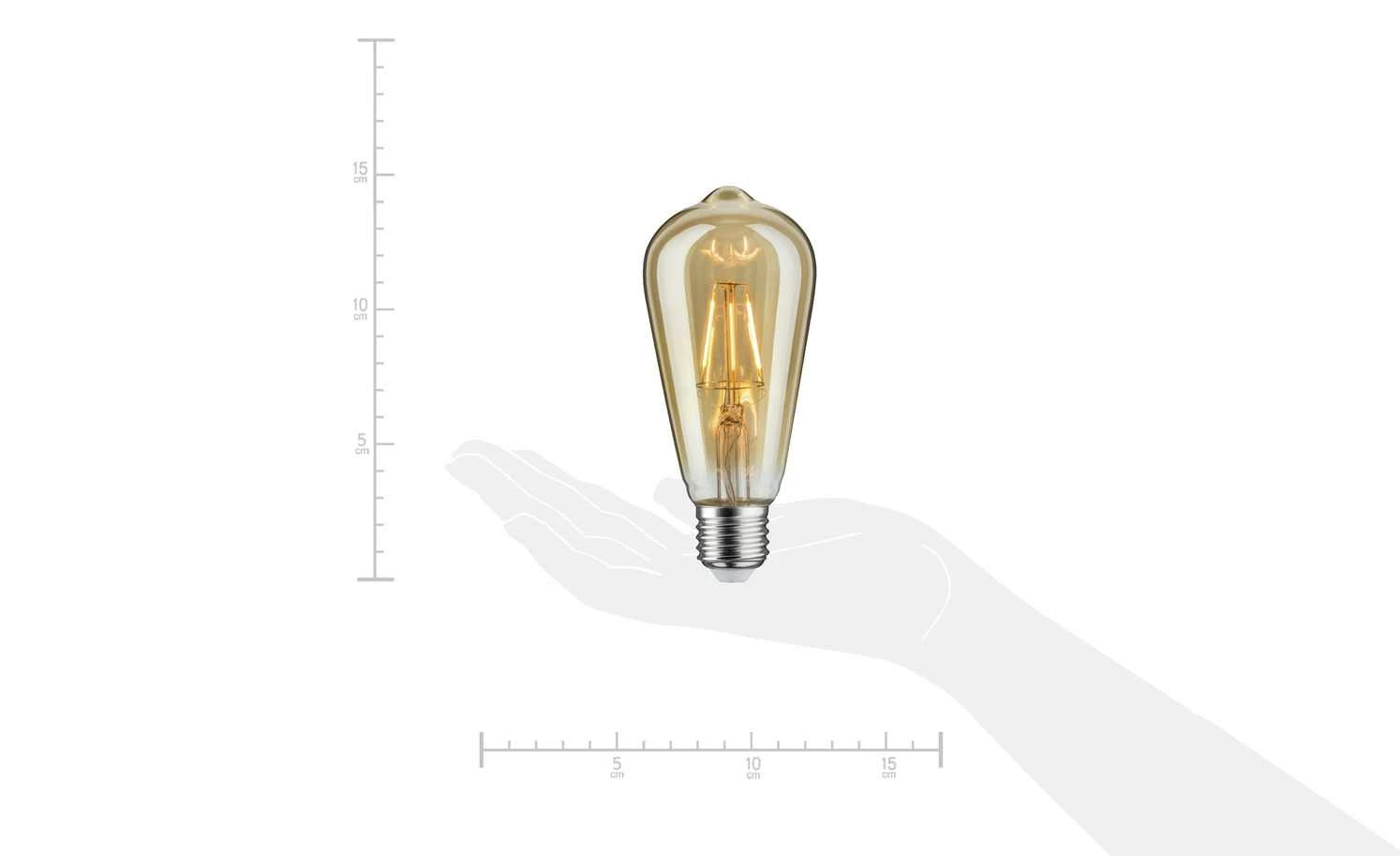 LED Vintage Rustika E27/ 4W gold – Bild 3