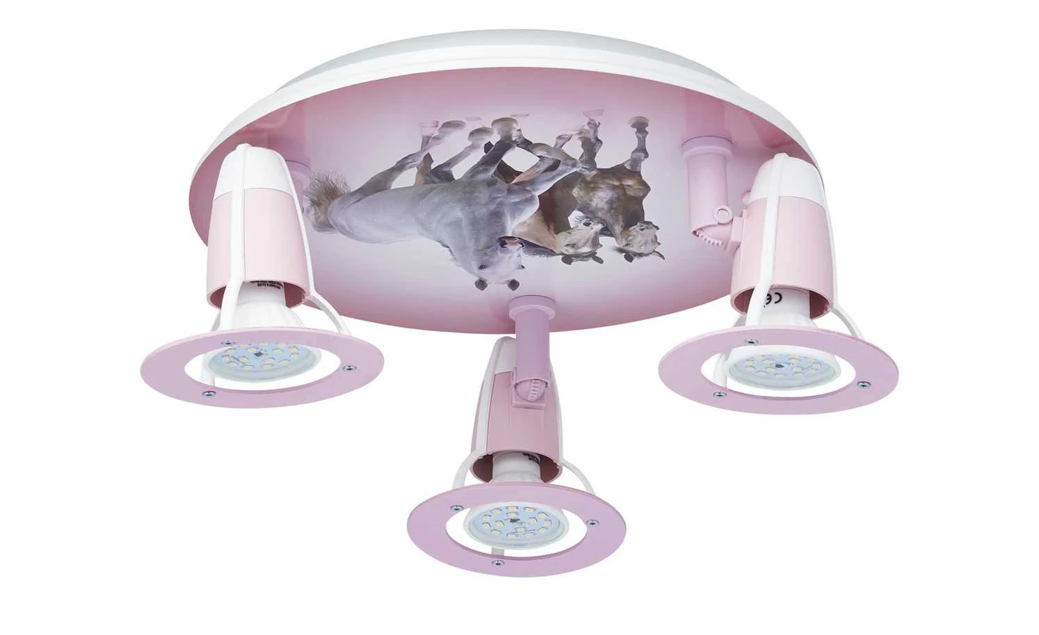 Deckenleuchte, 3-flammig, `Pferde` – Bild 2