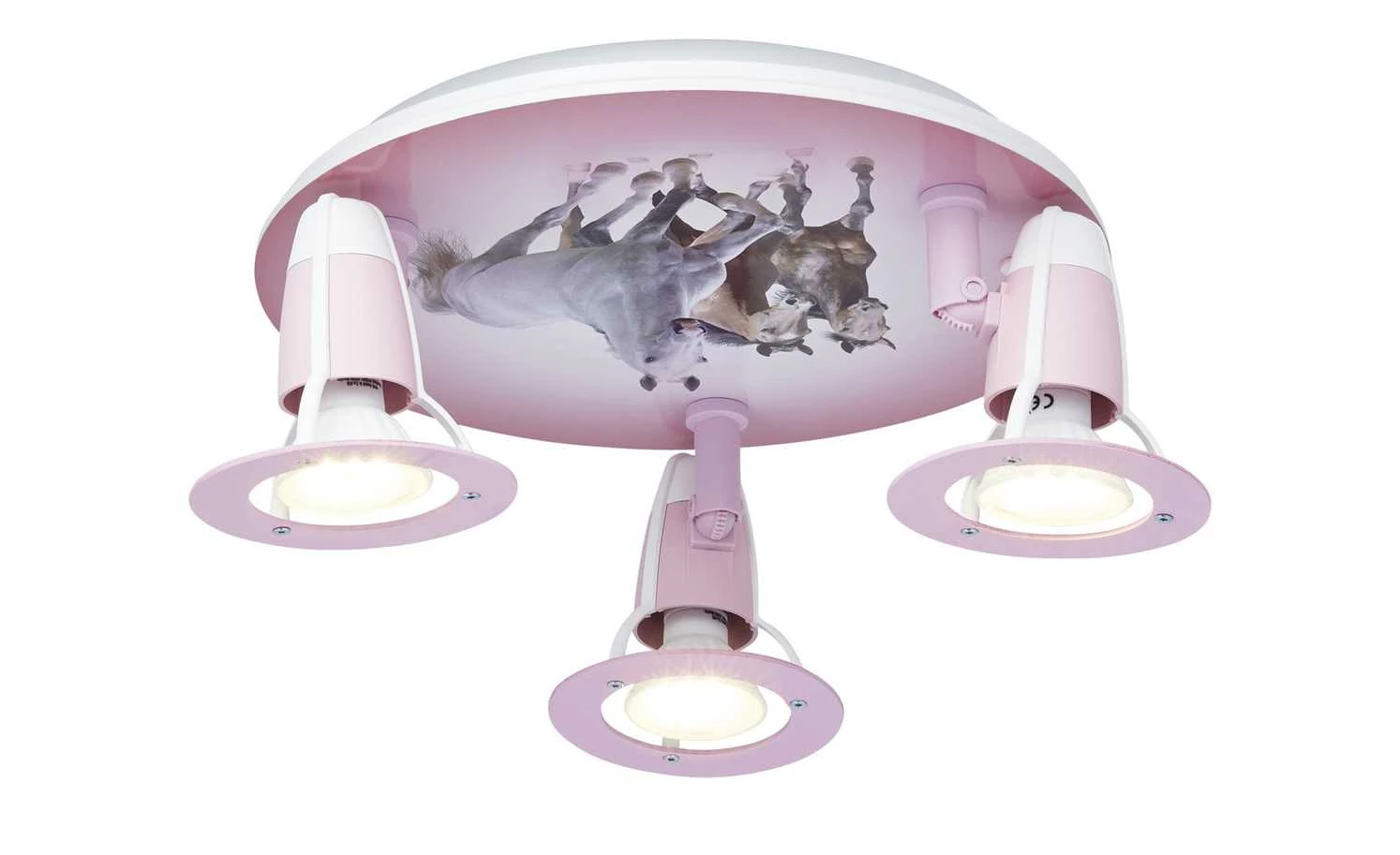 Deckenleuchte, 3-flammig, `Pferde` – Bild 3