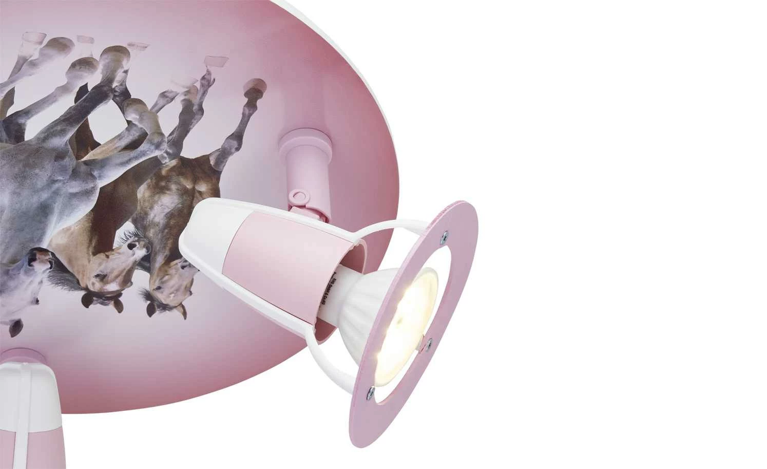 Deckenleuchte, 3-flammig, `Pferde` – Bild 5